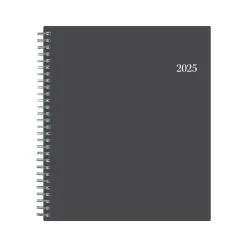 2025 Blue Sky 8" x 10" Monthly Planner, Plastic Cover, Charcoal Gray (100011-25)
