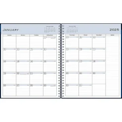 2025 Blue Sky 8" x 10" Monthly Planner, Plastic Cover, Navy Blue (148660-25)