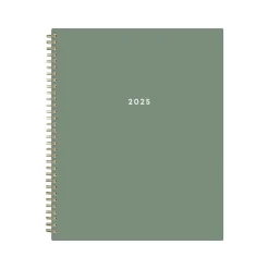 2025 Blue Sky 8.5" x 11" Weekly & Monthly Planner, Plastic Cover, Linden Green (148236)