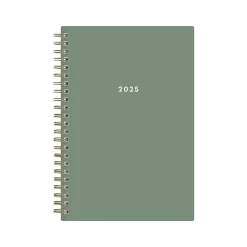 2025 Blue Sky 5" x 8" Weekly & Monthly Planner, Plastic Cover, Linden Green (148237)