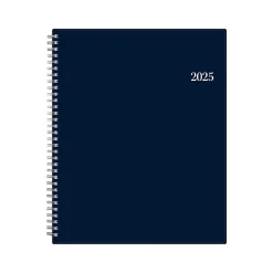 2025 Blue Sky 8.5" x 11" Weekly & Monthly Planner, Plastic Cover, Navy (148659-25)