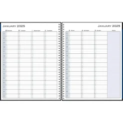 2025 Blue sky 8.5" x 11" Weekly & Monthly Appointment Book, Plastic Cover, Black (150848)