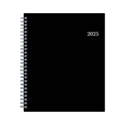 2025 Blue sky 7" x 9" Weekly & Monthly Planner, Plastic Cover, Black (148393)