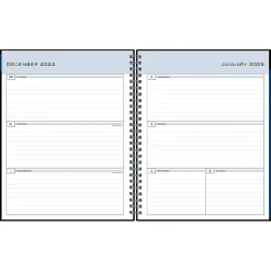 2025 Blue sky 7" x 9" Weekly & Monthly Planner, Plastic Cover, Black (148393)