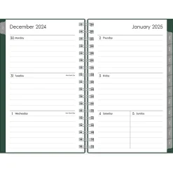 2025 Blue Sky 3.63" x 6.13" Weekly & Monthly Planner, Plastic Cover, Deep Forest Green (147967)