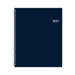 2025 Blue Sky 8.5" x 11" Weekly & Monthly Planner, Plastic Cover, Navy (147971)