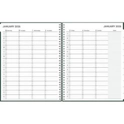 2025 Blue Sky 8.5" x 11" Weekly & Monthly Appointment Book, Plastic Cover, Deep Forest Green (147963)