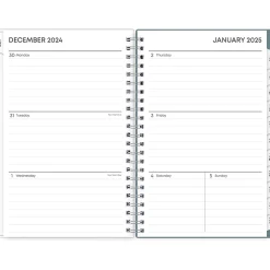 2025 Blue Sky Amitza Blue 5" x 8" Weekly & Monthly Planner, Plastic Cover, Blue/White (148766-25)