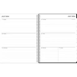 2024-2025 Blue Sky Analeis 8.5" x 11" Academic Weekly & Monthly Planner, Plastic Cover, Black/White (130606-A25)