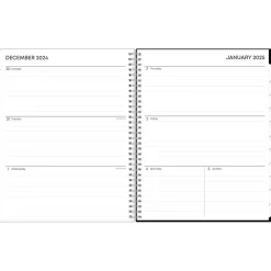 2025 Blue Sky Analeis 8.5" x 11" Weekly & Monthly Planner, Plastic Cover, White/Black (100001-25)