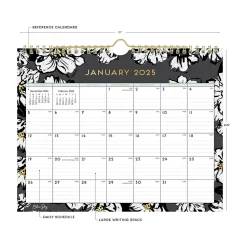 2025 Blue Sky Baccara Dark 11" x 8.75" Monthly Wall Calendar (116052-25)