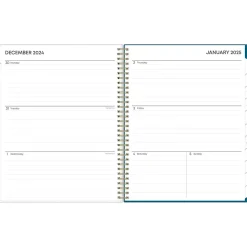 2025 Blue Sky Bakah Blue 8.5" x 11" Weekly & Monthly Planner, Plastic Cover, White/Blue (137261-25)
