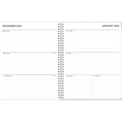 2025 Blue Sky Blue Block 8.5" x 11" Weekly & Monthly Planner, Plastic Cover, Blue (152253)