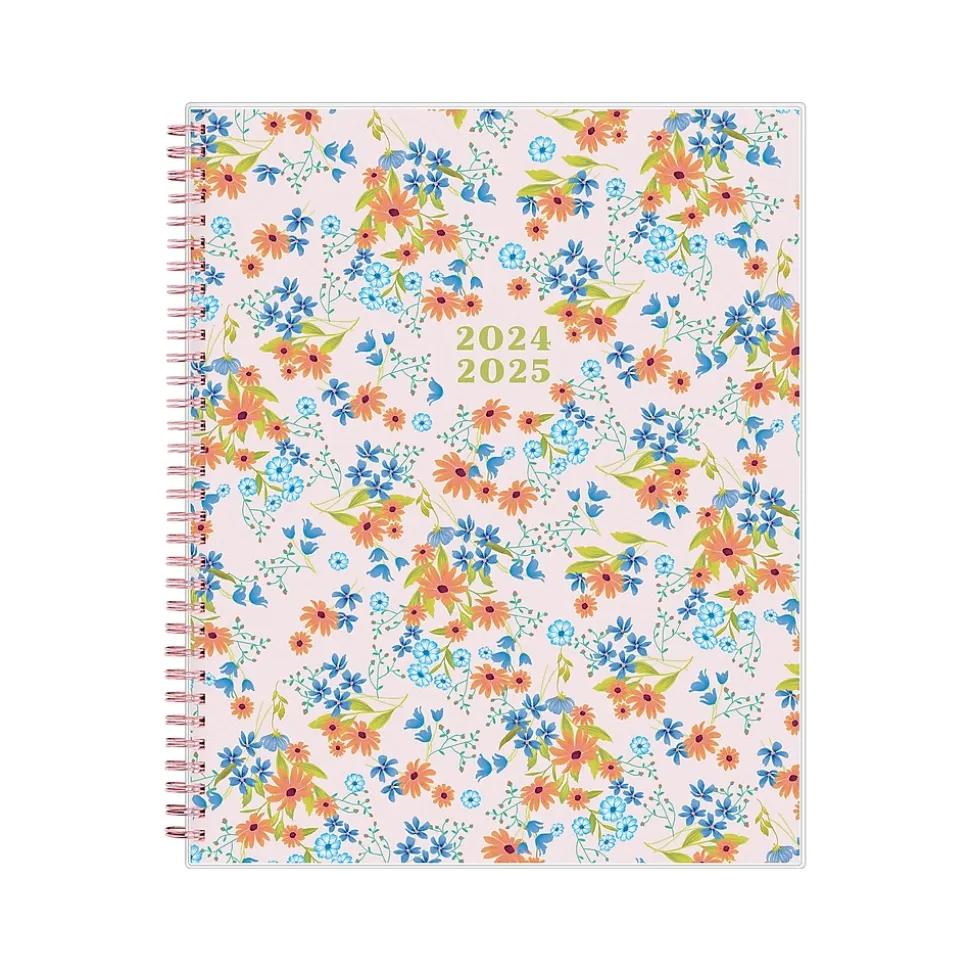 2024-2025 Blue Sky Brandice 8.5" x 11" Academic Weekly & Monthly Planner, Plastic Cover, Multicolor (146847)