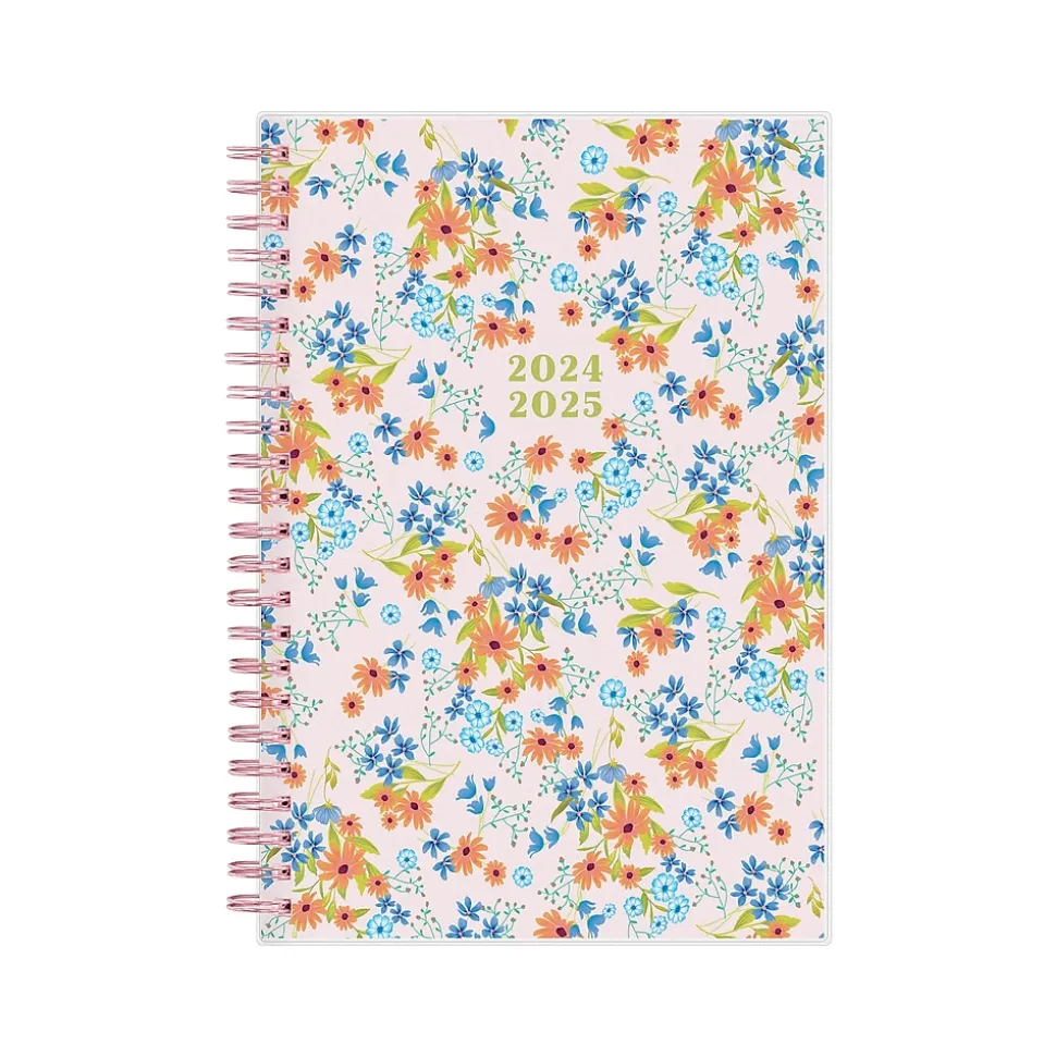 2024-2025 Blue Sky Brandice 5" x 8" Academic Weekly & Monthly Planner, Plastic Cover, Multicolor (146853)