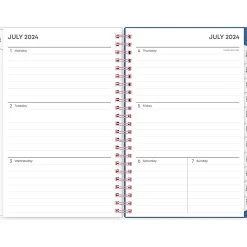 2024-2025 Blue Sky Brandice 5" x 8" Academic Weekly & Monthly Planner, Plastic Cover, Multicolor (146853)