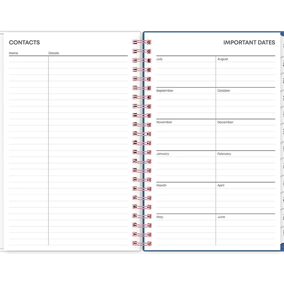 2024-2025 Blue Sky Brandice 5" x 8" Academic Weekly & Monthly Planner, Plastic Cover, Multicolor (146853)