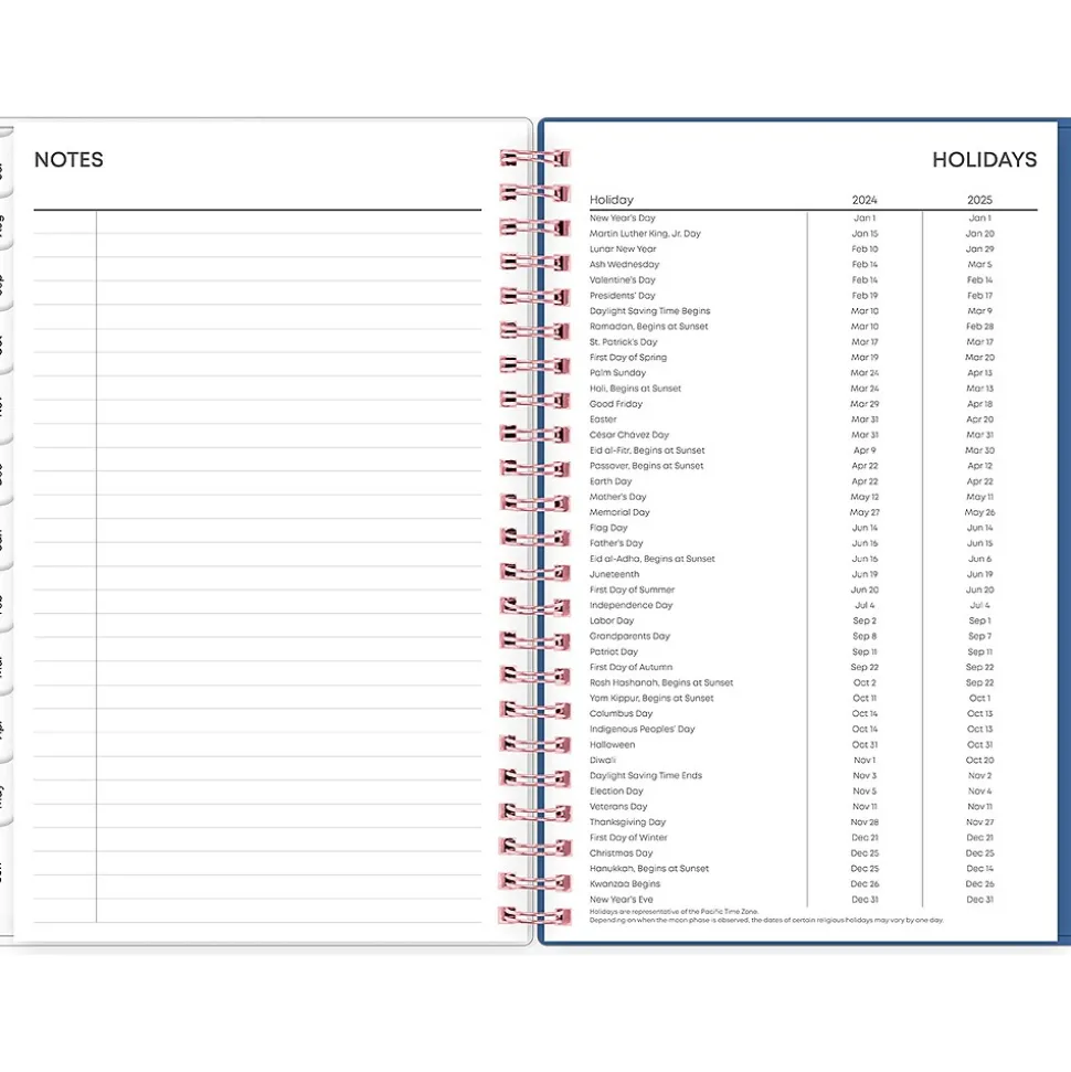 2024-2025 Blue Sky Brandice 5" x 8" Academic Weekly & Monthly Planner, Plastic Cover, Multicolor (146853)