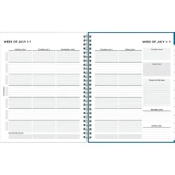 2024-2025 Blue Sky Camo 7" x 9" Academic Weekly & Monthly Student Planner, Plastic Cover, Blue (145095)