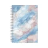 2024-2025 Blue Sky Cloudsy 5" x 8" Academic Weekly & Monthly Planner, Plastic Cover, Blue/Brown (150128)