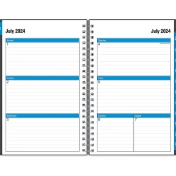 2024-2025 Blue Sky Collegiate 5" x 8" Academic Weekly & Monthly Planner, Plastic Cover, Gray (100139-A25)