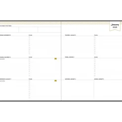 2025 Blue Sky Day Designer 8" x 10" Weekly & Monthly Planner, Faux Leather Cover, Black (148125)