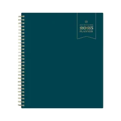 2025 Blue Sky Day Designer 8" x 10" Monthly Planner, Plastic Cover, Peacock (152222)