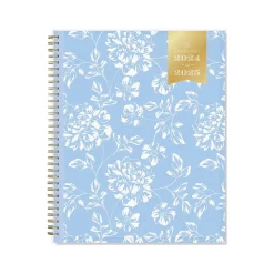 2024-2025 Blue Sky Day Designer Annabel 8.5" x 11" Academic Weekly & Monthly Planner, Plastic Cover, Blue/White (144867)