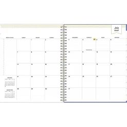 2024-2025 Blue Sky Day Designer Annabel 8" x 10" Academic Monthly Planner, Plastic Cover, Blue/White (144868)