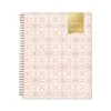 2024-2025 Blue Sky Day Designer Casa Bella 8.5" x 11" Academic Weekly & Monthly Planner, Plastic Cover, Coral/White (149832)