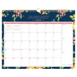 2025 Blue Sky Day Designer Peyton Navy 15" x 12" Monthly Wall Calendar (103627-25)