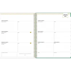 2025 Blue Sky Day Designer Peyton White 8.5" x 11" Weekly & Monthly Planner, Plastic Cover, Multicolor (103618-25)