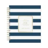 2025 Blue Sky Day Designer Rugby Stripe 8" x 10" Daily & Monthly Planner, Plastic Cover, Navy/White (142098-25)