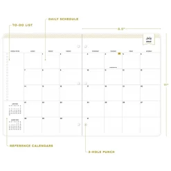 2024-2025 Blue Sky Day Designer Spotty Small Gold 8.5