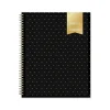 2024-2025 Blue Sky Day Designer Swiss Dot 8.5" x 11" Academic Weekly & Monthly Planner, Black/Gold (150136)
