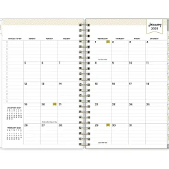 2025 Blue Sky Day Designer Tess 5" x 8" Weekly & Monthly Planner, Plastic Cover, Tan/Off-White (148145)