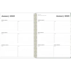 2025 Blue Sky Day Designer The Everygirl Tuberose 8.5" x 11" Weekly Planner, Plastic Cover, Green/White (150775)