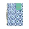 2025 Blue Sky Day Designer Tile 5" x 8" Weekly & Monthly Planner, Plastic Cover, Blue/White (101410-25)