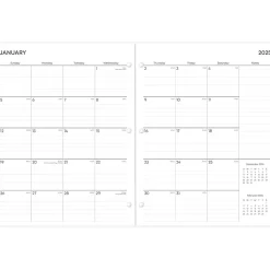 2025 Blue Sky Effine 8.5" x 11" Monthly Planner, Plastic Cover, Green (147940)