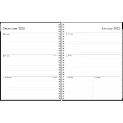2025 Blue Sky Enterprise 8.5" x 11" Weekly & Monthly Planner, Plastic Cover, Black (111288-25)
