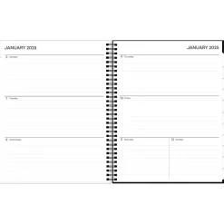 2025 Blue Sky Fran 8.5" x 11" Weekly & Monthly Planner, Plastic Cover, Black/Brown (150542)