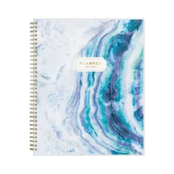2024-2025 Blue Sky Gemma 8.5" x 11" Academic Weekly & Monthly Planner, Plastic Cover, Blue/White (118177-A25)