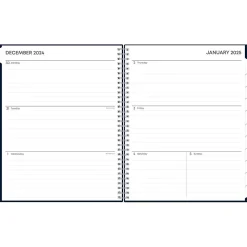 2025 Blue Sky Harbour 8.5" x 11" Weekly & Monthly Planner, Plastic Cover, Navy (148240)