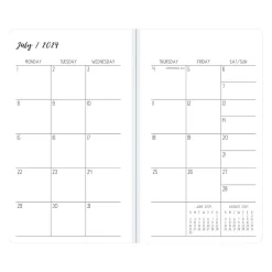 2024-2026 Blue Sky Ivory Paper Co Daviana 3.63" x 6.13" Academic Monthly Planner, Cream/Blue (146890)