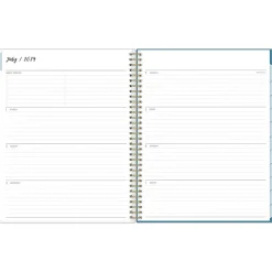 2024-2025 Blue Sky Ivory Paper Co Davina 8.5" x 11" Academic Weekly & Monthly Planner, Plastic Cover, Cream/Blue (146878)