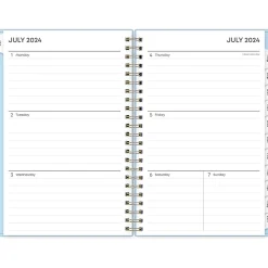 2024-2025 Blue Sky Jordy 5" x 8" Academic Weekly & Monthly Planner, Plastic Cover, Blue (149815)