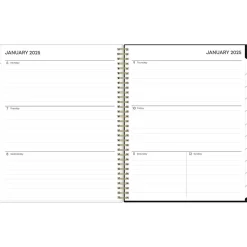 2025 Blue Sky Leafy Lounge 8.5" x 11" Weekly & Monthly Planner, Plastic Cover, Green/Gray (147930)