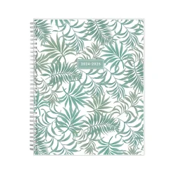 2024-2025 Blue Sky Maquilla 8.5" x 11" Academic Weekly & Monthly Planner, Plastic Cover, Green/White (144954)