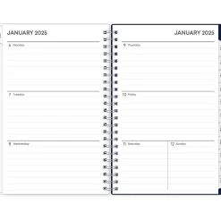2025 Blue Sky Moment 5" x 8" Weekly & Monthly Planner, Plastic Cover, Blue/Purple (148327)