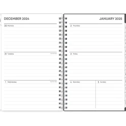 2025 Blue Sky Montauk 5" x 8" Weekly & Monthly Planner, Plastic Cover, Gray/Beige (133875-25)